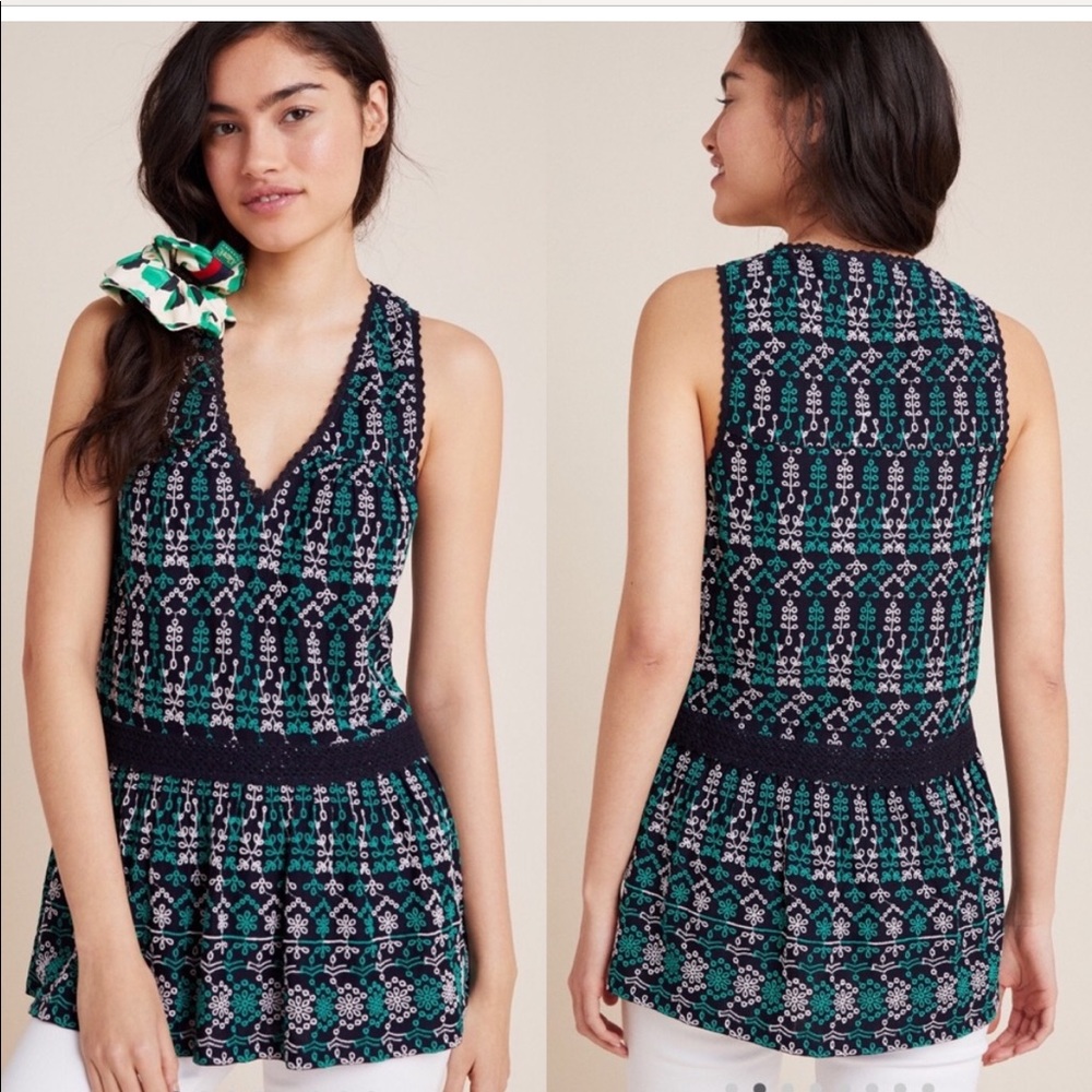 Maeve| by Anthropologie XS embroidered tank top